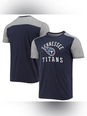 Tennessee Titans Majestic Threads Field Goal Slub Men's T-Shirt - Navy/Gray